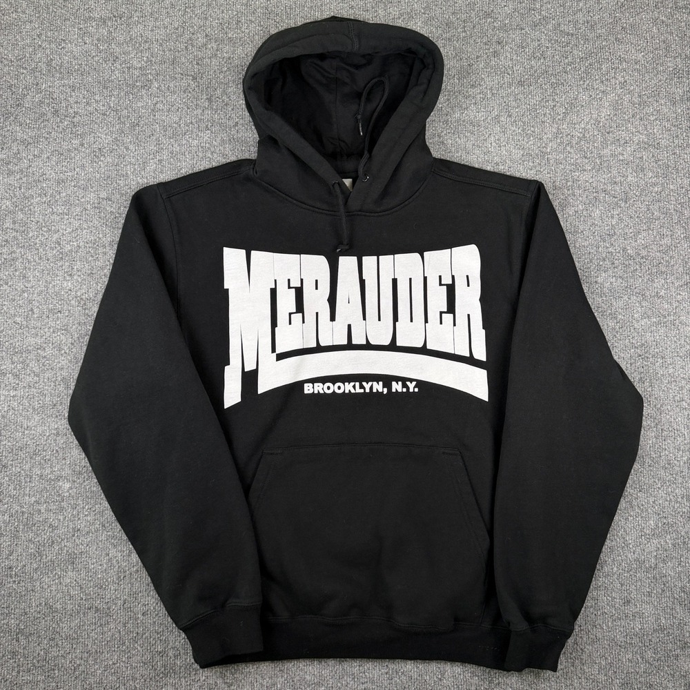 Merauder Hoodie Mens M Black Hardcore Band Life is Pain Madball Irate Integrity